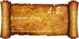 Lackner Elza névjegykártya